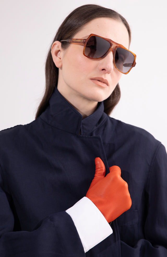 COAT F.02 Navy linen