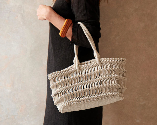 THE KNOTTY TOTE BLANC PETIT
