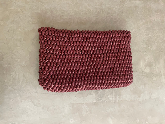 POCHETTE KNOTTY BORDEAUX