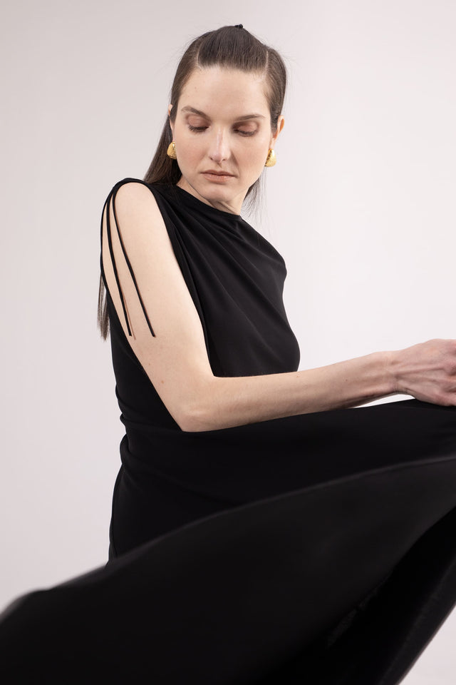 LUNA DRESS Black jersey