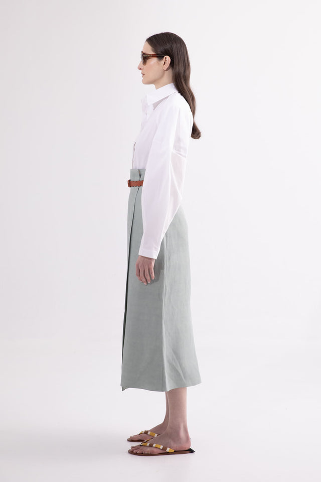 LAU SKIRT Aqua linen