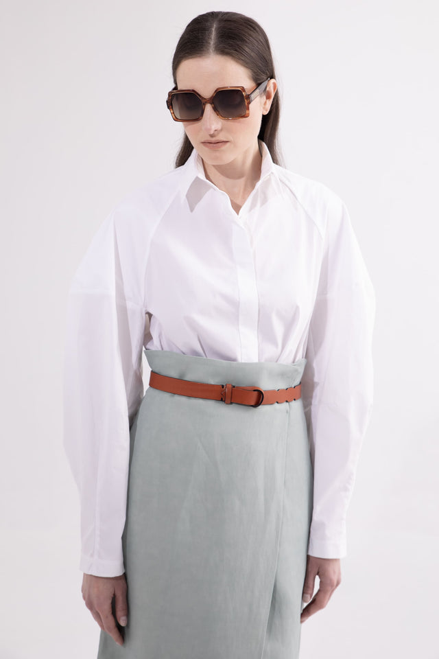 LAU SKIRT Aqua linen