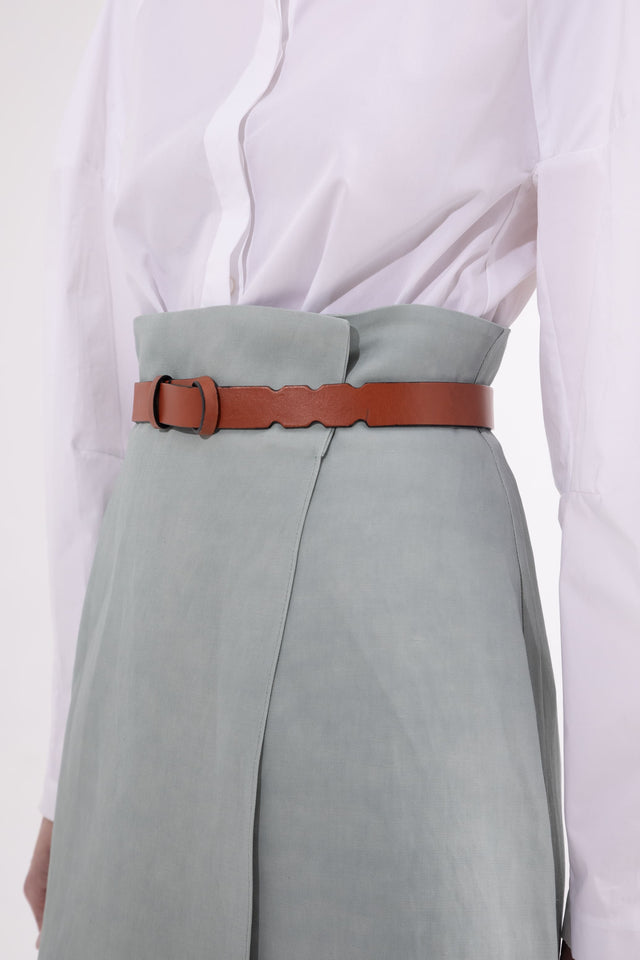 LAU SKIRT Aqua linen