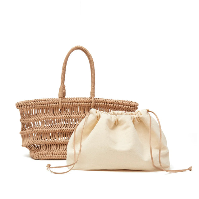 THE KNOTTY TOTE BAG NEUTRAL GRAND 